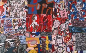 Vicissitudes, acrílico sobre papel colado em tela, 1977, 210 x 339 cm, Tate Gallery