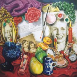 Audrey Flack, Marilyn or Vanitas, 1977, óleo e acrílico sobre tela, 244 x 244 cm